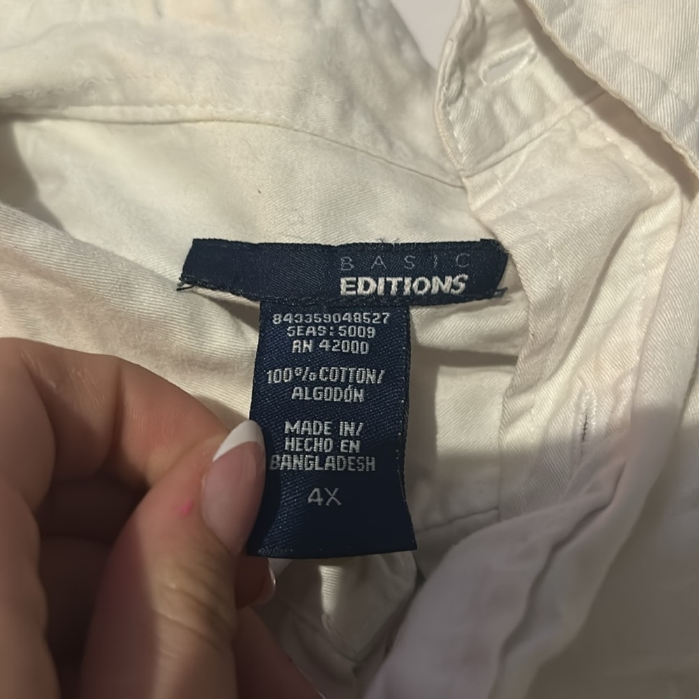 Basic editions long sleeve button down - Picture 2 of 2